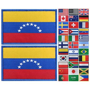Imagem de JBCD Pacote com 2 emblemas da bandeira da Venezuela, emblema tático venezuelano, emblema da bandeira do orgulho para roupas, chapéu, equipe militar