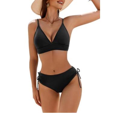 Imagem de Conjunto de biquíni AI'MAGE 2025 para mulheres de cintura alta e decot