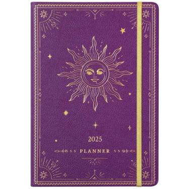 Imagem de Planner Artfan 2025 Semanal Mensal em Couro Falso Roxo