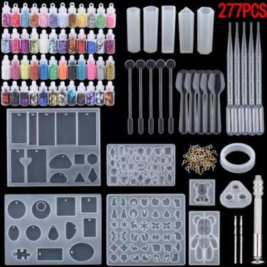 Imagem de Conjunto de moldes de fundição de resina 277 unidades para joias com a