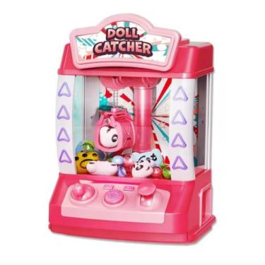 Imagem de Mini jogo de arcade Claw Machine rosa para crianças e adultos - Lightb