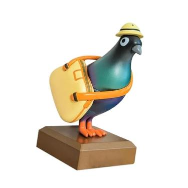 Imagem de Bothyi Mini escritório, mesa, estátua de pombo, escultura de pomba, ornamento criativo, estatueta de resina para mesa, estúdio, estante, sala de estar