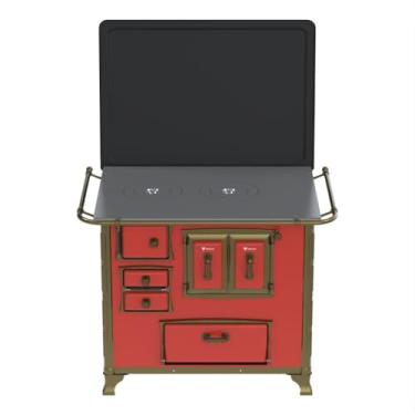 Imagem de Fogão a Lenha GII N 2 Renaissance Vermelho Saida Direita