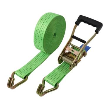 Imagem de MotiveTech Cinta de catraca multiuso comprimento 10 m amarrações para paletes motocicletas carga agrupada, Verde