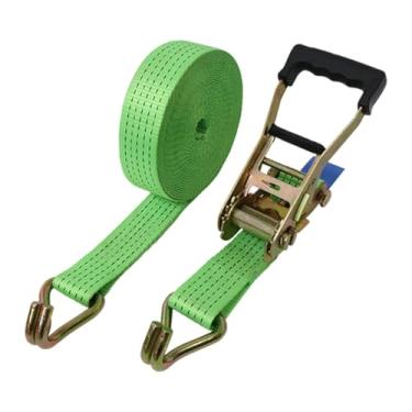 Imagem de Baoblaze Cinta de catraca para carga com ganchos duplos em J, comprimento de amarração de catraca de 393,70 polegadas para reboque de plataforma plana, Verde