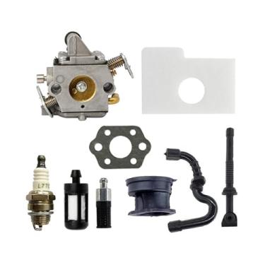 Imagem de Kit de carburador para peças de motor de motosserra C1Q-S57 Fit 017 018 MS170 MS180 11301200603 filtro de vela de ignição de combustível