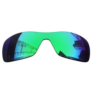 Imagem de Acefrog Lentes de reposição polarizadas de 1,5 mm para óculos de sol Oakley Antix OO9077, material atualizado, resistente a impactos - verde jade polarizado espelhado - 1,5 mm