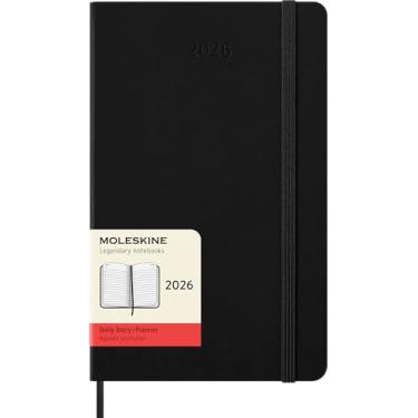 Imagem de Moleskine Classic 12 Month 2026 Daily Planner, Hard Cover, Large (5" x 8.25"), Black, 400 pages