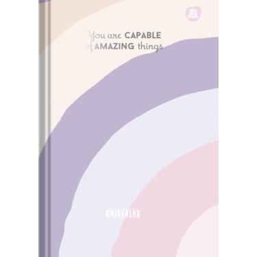 Imagem de Caderno Brochura Costurado Animativa 1/1, 80 folhas, Capa Dura - Hot Stamping, Cristales, Pacote com 5