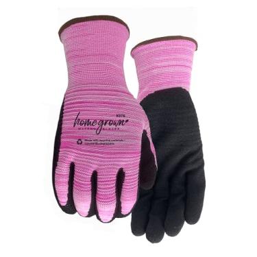 Imagem de Watson Gloves Luvas de jardinagem biodegradáveis 376 Rosé feitas com garrafas de plástico, revestimento de látex (grande)