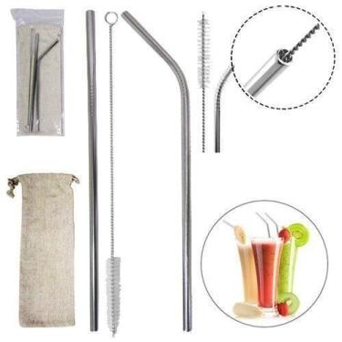 Imagem de 1 Escova Bolsa Maior + Canudo Ecológico Reutilizável Kit 2 - Cosy