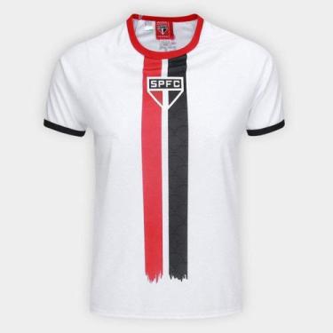 Imagem de Camisa São Paulo Braziline Radix Feminina, Branco, GG