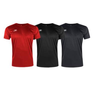 Imagem de Kit 3 Camisetas Penalty Fit Academia Fitness Treino Esporte, Vermelho,