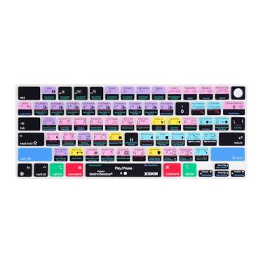 Imagem de XSKN Capa de silicone para teclado para MacBook Pro/Air com Touch ID 14,2 16,2 13,6 15,3 polegadas M1 M2 M3 M4 Pro Max Chip (layout dos EUA, Davinci Resolve)