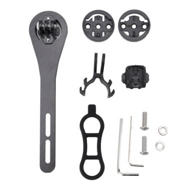 Imagem de ZAWELIYO Suporte de computador de bicicleta de fibra de carbono, suporte frontal leve com 4 tipos de bases para luzes, câmeras esportivas