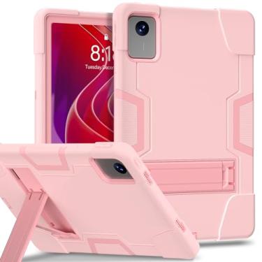 Imagem de Meifei Capa para Lenovo Tab M11 (TB330FU/TB330XU) 27.9 cm 2024 proteção resistente à prova de choque silicone macio capa de policarbonato suporte, ouro rosa + ouro rosa