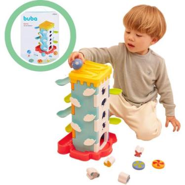 Imagem de Brinquedo Infantil Torre Atividade Encaixar Pista Bolinhas Presente Cr