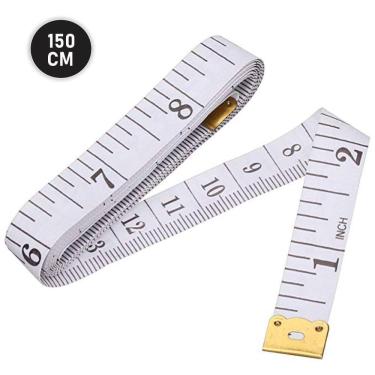 Imagem de Fita Métrica 150M Costura Corporal Cintura Braço Tecido