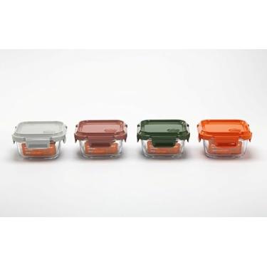 Imagem de POTE DE VIDRO HERMETICO QUADRADO 310 ML