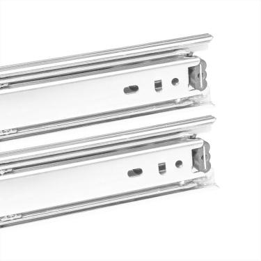 Imagem de Corrediça Reforçada Trilho Telescópico Gaveta 30Cm 30Kg Par