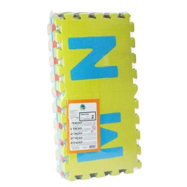 Imagem de Tapete de EVA Tatame 30x30cm 26 Peças Alfabeto - Tudo em Caixa