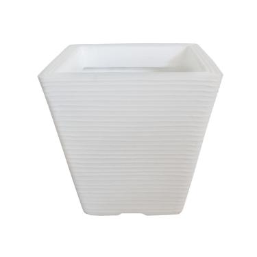 Imagem de Vaso De Planta Quadrado Decorativo Polietileno 30X30 Branco