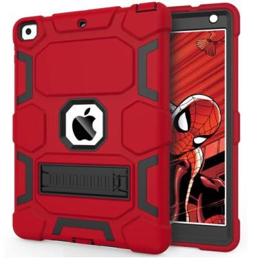 Imagem de Capa para iPad CCMAO de 6ª e 5ª geração 9,7" com suporte vermelho+pret