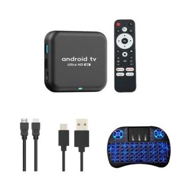 Imagem de Caixa De TV Android 14 Ultra HD 8K RK3518 Controle Por Voz WiFi 6 BT 5