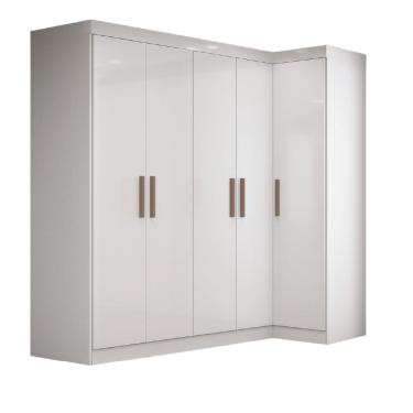 Imagem de Guarda Roupas Modulado de Canto Madrid com 5 Portas e 2 Gavetas Maxel