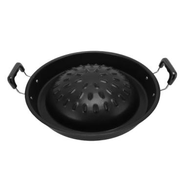 Imagem de Depisuta Panela de Churrasqueira Coreana Tailandesa, 2 Em 1 Sem Fumaça de Fumaça de Fumaça Grade de Carvão Vegetal Com Panela Quente de Alumínio para Grelhar Carne e Legumes (35cm/13,78 em preto)