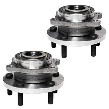 Imagem de Conjunto de cubo e rolamento da roda dianteira compatível com 2008 09 10 11 12 13 2014 Dodge Avenger 2009 Caliber 2011-2014 Chrysler 200 2007-2010 Sebring (4-Wheel ABS) AUQDD 513263 x2 (par) [5 cubo de lug]