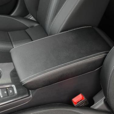 Imagem de FQMY Capa de console central compatível com Honda Civic 2025 2024 2023 2022 com tampa de apoio de braço CVT protetor de tampa de descanso de braço - preta (linha cinza)