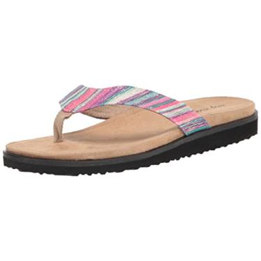 Imagem de Easy Street Sandália feminina Stevie casual – Multi, Roxo listrado metálico multi, 6.5 X-Wide