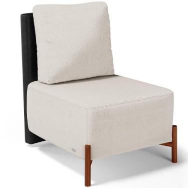 Imagem de Poltrona Decorativa Living Pés Madeira Hungria L02 material sintético 