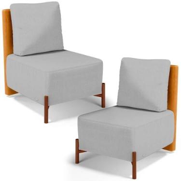 Imagem de Kit 02 Poltronas Decorativas Sala De Estar Living Hungria L02 material