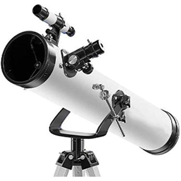 Imagem de Telescópio astronômico observação de estrelas 114 mm grande abertura, telescópios para iniciantes em astronomia, adequado para crianças, estudantes iniciantes