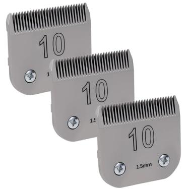 Imagem de 8VR Pacote com 3 lâminas removíveis para cuidados com cães, feitas de aço carbonizado, adequadas para Andis/Oster A5/Wahl KM Series