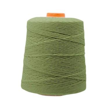 Imagem de Barbante Pluma 600g Colorido Fio 6 / Fio 8, Verde Abacate Fio 8 Cor 37