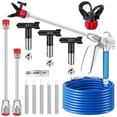 Imagem de Kit de pistola de pulverização de tinta Gyfent 3600PSI com mangueira e