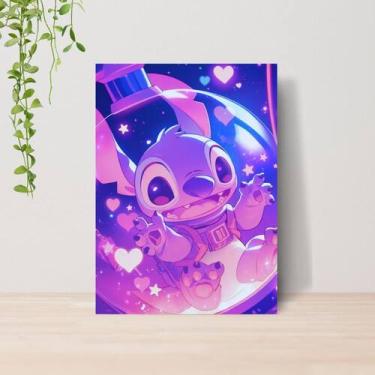 Imagem de Quadro Lilo e Stitch Infantil A4  Placa MDF 08 - Lomi Art