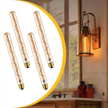 Imagem de Lâmpada tubular LED UMLAEN T30 11,8 polegadas 5W 2700K E26, pacote com