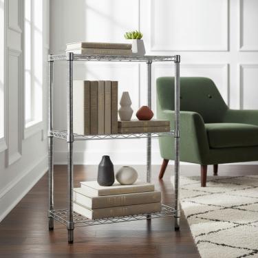 Imagem de Estante De Aco Cromado 3 Prateleiras 90x60x35cm 150kg