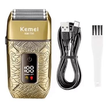 Imagem de Barbeador Elétrico Shaver Ipx6 Kemei 7500 Rpm 3X Lâminas T91