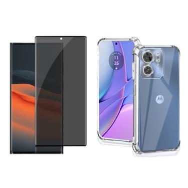 Imagem de Kit Capa e Película Privacidade Para Moto Edge 40 Neo