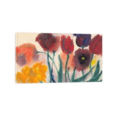 Imagem de Pôster e impressões em tela de flores vintage - reprodução de pintura de arte de parede famosa - flores coloridas em aquarela - imagens prontas para pendurar tela embrulhada 20 x 35 cm 8 x 13
