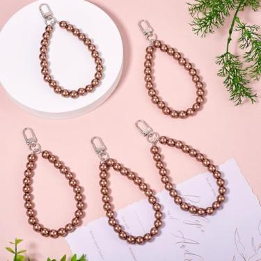 Imagem de 5 peças de pulseiras de celular com pingente de pulseira com fechos giratórios para pulseira, chaveiro, cordão de pendurar, 14.5cm, Plástico
