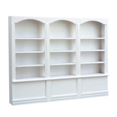 Imagem de Estante branca de 3 prateleiras Dollhouse Furniture em escala 1/12 - Y