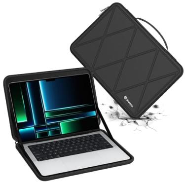 Imagem de Smatree Capa protetora rígida de EVA compatível com Apple MacBook Air M4 2025/M3 Chip 2024/M2 Chip 2023, MacBook Air A3114/A2941 e bolsa antichoque (X8266T)