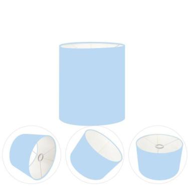 Imagem de Cúpula Abajur Cilíndrica Cp-8001 Ø13x15cm Azul Bebê - Vivare