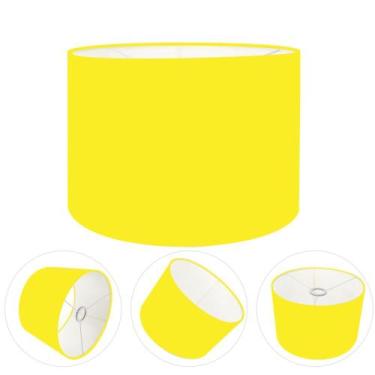 Imagem de Cúpula Abajur Cilíndrica Cp-8018 Ø40x25cm Amarelo - Vivare